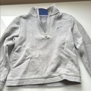 Vineyard Vines Boys Gray Quarter-Zip Pullover